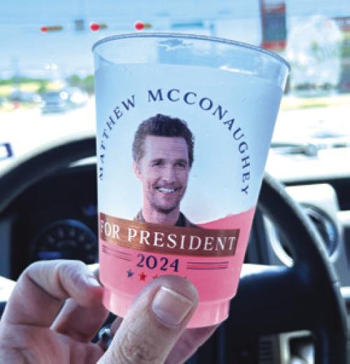 The new cup I got at a kids’ Kool-Aid stand Monday.