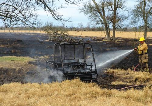 It’s Getting Dry: Fire Burns ATV & Two Acres
