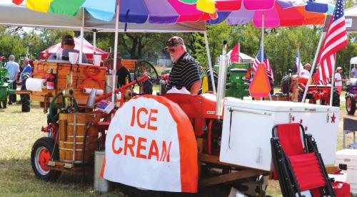 Roy Baker and his homemade Ice Cream machines. He will be back again this year.