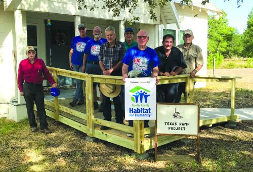 Texas Ramp Project volunteers recently completed this 18 ft. ramp on Giese Lane near Warda.