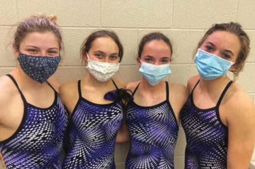 The La Grange Girls 200 Yard Freestyle Relay team of Natalie Blackwell, Aryn Srubar, Morgan King and Riley Youens.