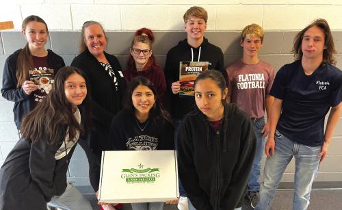 FISD (back row, from left): Macy Bonds, Susie Shank/NVCW, Amy Bradshaw, Dayton Cliffe, Colt Freytag, Chase O’Reily, (front) Malu’ Gomes, Nayeli Rodriguez, Kaylan Aguillon.