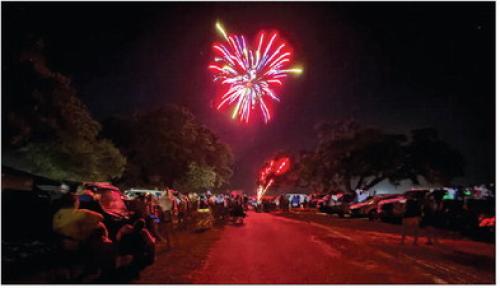 A big crowd of folks stayed to watch the fireworks show in St. John at night. Photos by Andy Behlen