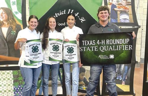 3 Girls in Chef Coats: Tori Newton, Eleanor Carey, Elena Supak, District 11 4-H Council Officer.