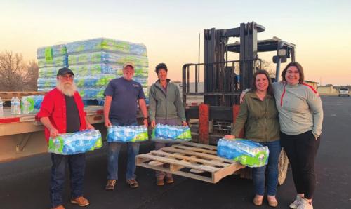Water and Meals Arrive at the Airport
