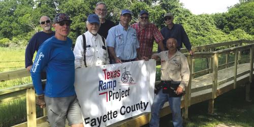 On June 5, Fayette County Texas Ramp Project volunteers built this 36 ft. ramp on Keuper Avenue in Schulenburg.