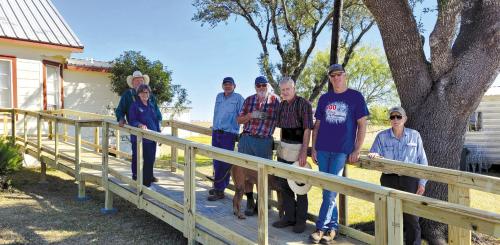 On Oct. 6, Texas Ramp Project volunteers built this 52-foot ramp on Holub Rd. north of Schulenburg.