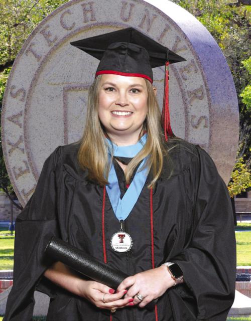 Tanya Tousek graduated on May 15 from Texas Tech University with her Masters in Educational Psychology. She is now a Licensed Specialist in School Psychology (LSSP) at Giddings ISD. She lives in La Grange with her husband and two children. She is the daughter of Armin and Regina Keilers and the granddaughter of the lates Alois and Sydonia Keilers and Richard L., Sr. and Nelda Barton.