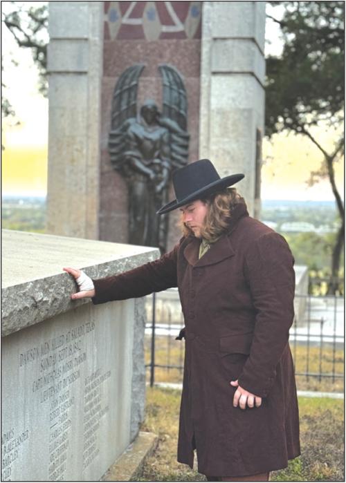 This year, FCCT actor Austin Williams will portray Captain William Eastland, a La Grange resident who took part in the infamous Black Bean Lottery in the 1840s. He is shown above last year when he portrayed Heinrich Kreische at the event.