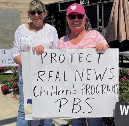 Patriotic Americans have brought their concerns about government issues to the La Grange Square for four weeks. The next rally is 3 p.m. Sunday, May 18, the Sunday after Mother’s Day. Photo by Virginia Leech