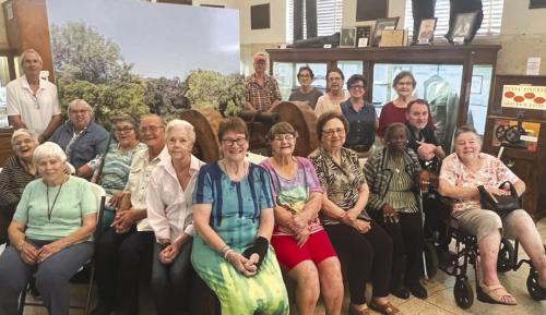 A contingent of Senior Connections members traveled to Gonzales recently to tour Gonzales’s important role in Texas history, visiting many sites where the actions took place. We had two knowledgeable guides sharing the story. The tour ended at the History Museum, where we gathered to view one of the cannons and many fascinating displays from the day.