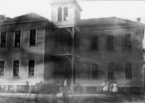 Photograph of the La Grange Negro High School, built in 1903, taken from the booklet of the 12th Biennial Reunion of the La Grange/Randolph Alumni Association, September 3-5, 2004