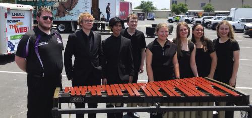 Percussion Ensemble: Vanessa Adams, Trey Dalton, Hannah Gross, Nora Hunt, Slade Jecmenek Marissa Muras, Gabriel Vega.