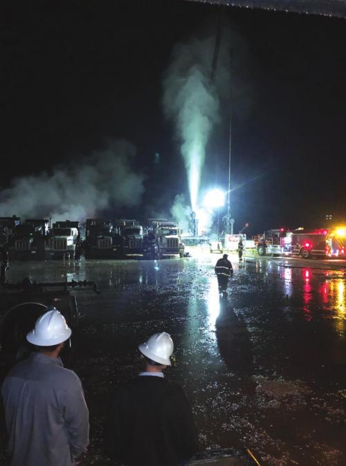 Natural Gas Leak At Well Site